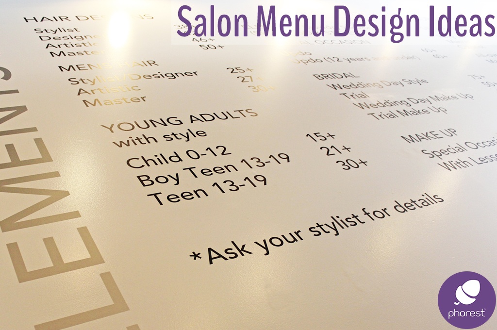 You’re Going To Love These Salon Menu Design Ideas
