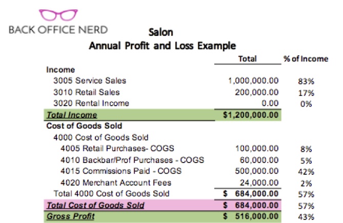 beauty salon expense report template